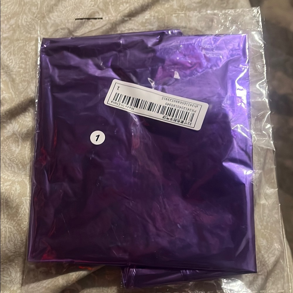 Metallic Purple blow up helium #1 balloon